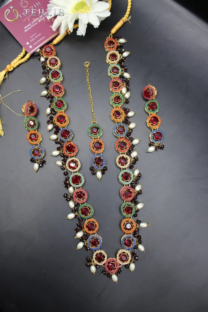 Long Nauratan Antique Mala Set