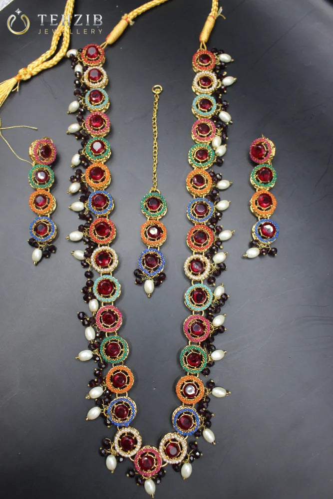 Long Nauratan Antique Mala Set