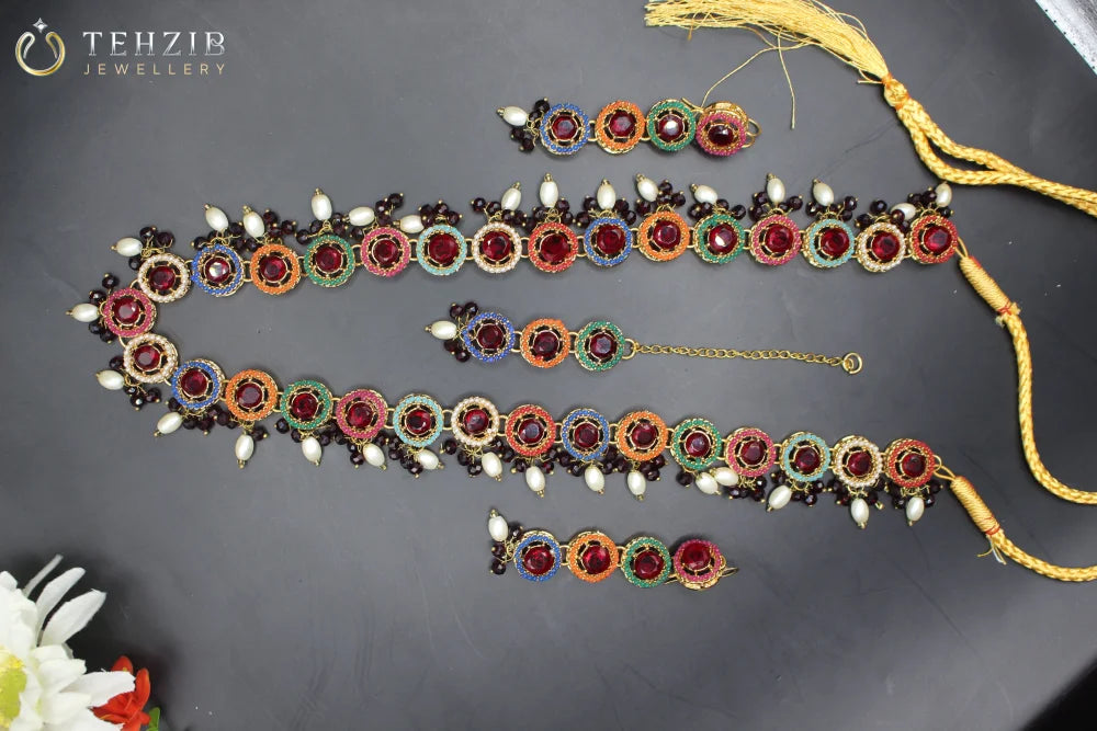 Long Nauratan Antique Mala Set