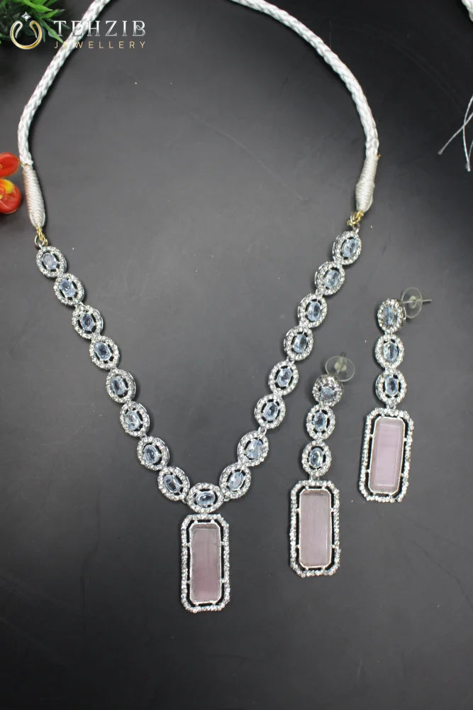 Premium Fancy Zircon Necklace Set