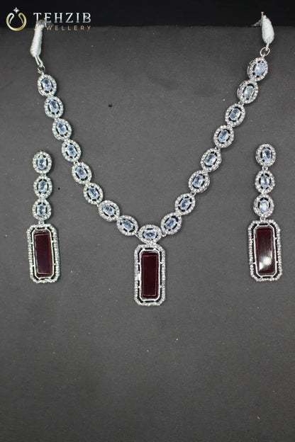 Premium Fancy Zircon Necklace Set