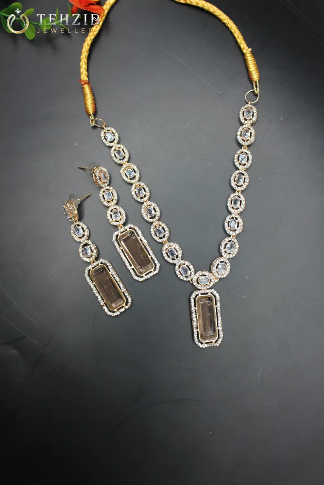 Premium Fancy Zircon Necklace Set