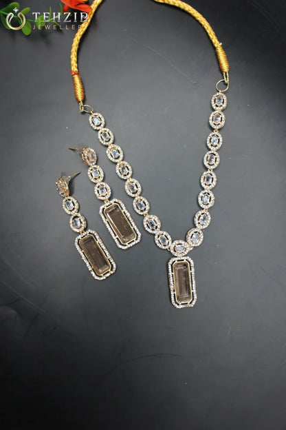 Premium Fancy Zircon Necklace Set