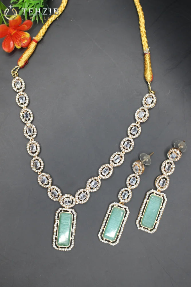 Premium Fancy Zircon Necklace Set