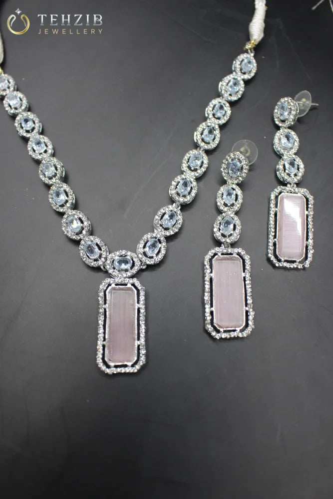 Premium Fancy Zircon Necklace Set