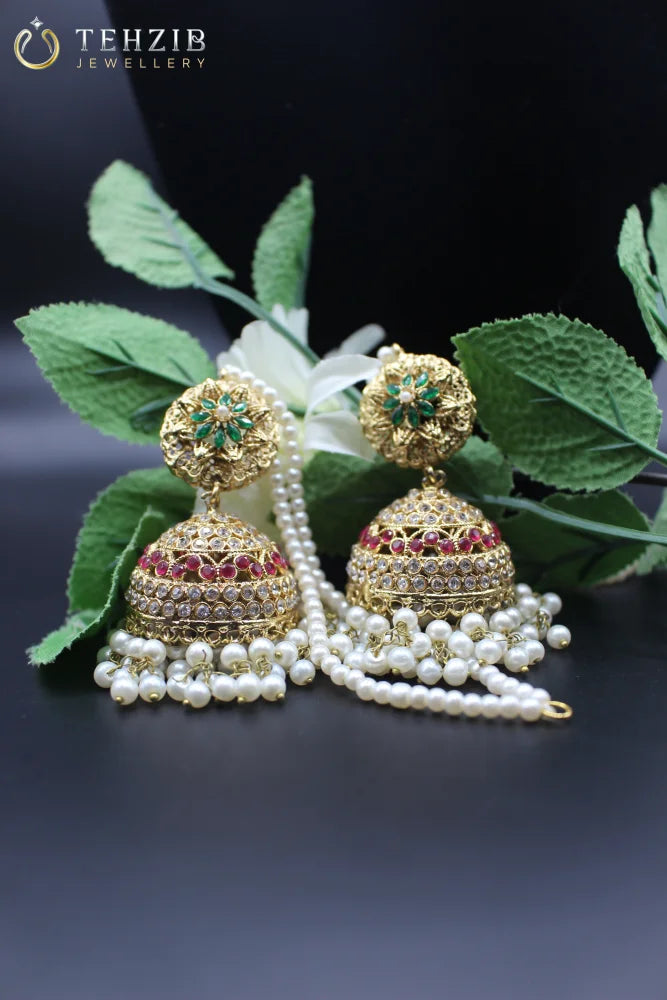 Premium Multicolor Zircon Jhumka Earring 