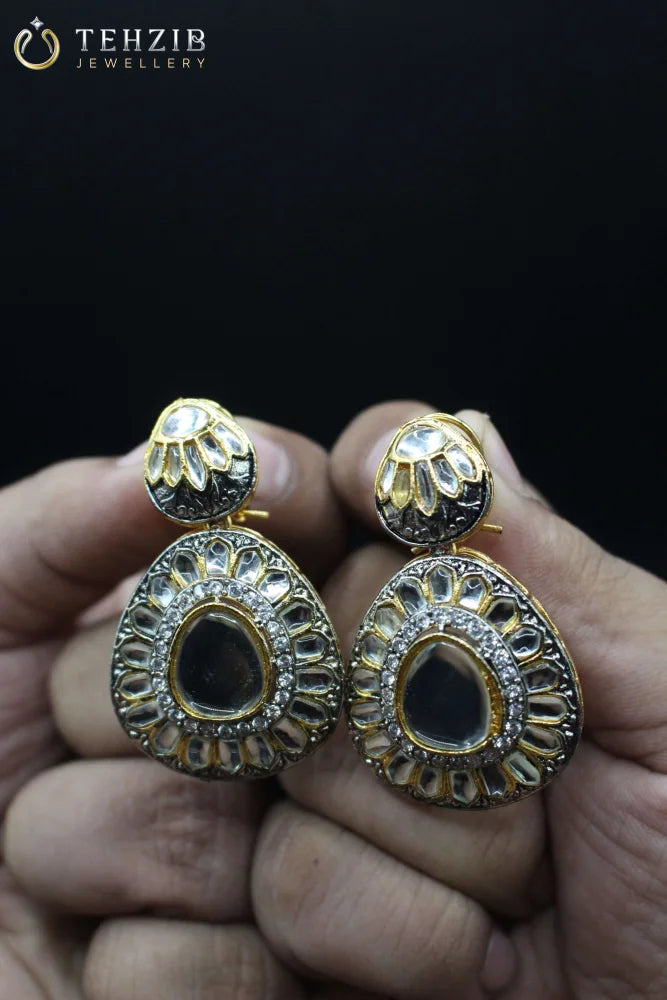 Elegant Polki Kundan Earring 