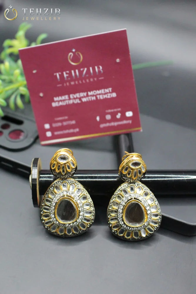 Elegant Polki Kundan Earring 