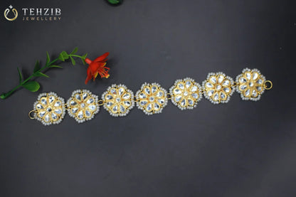 Floral Pearl Kundan Sheesh Patti