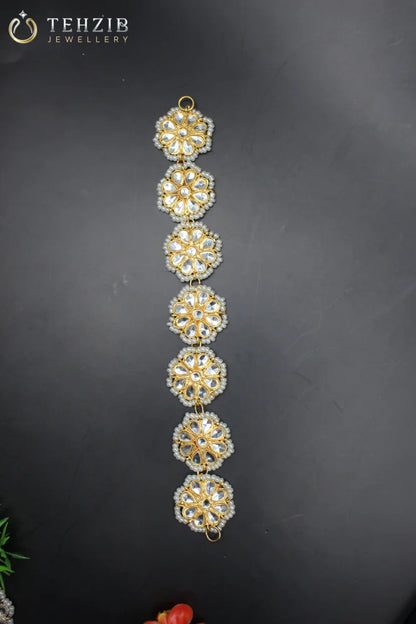 Floral Pearl Kundan Sheesh Patti