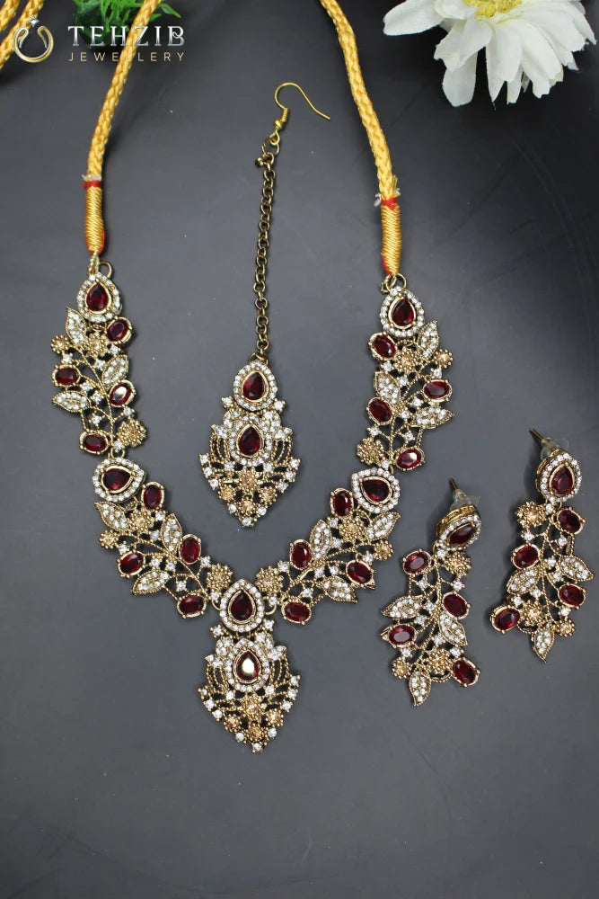 Turkish Flora Necklace Set