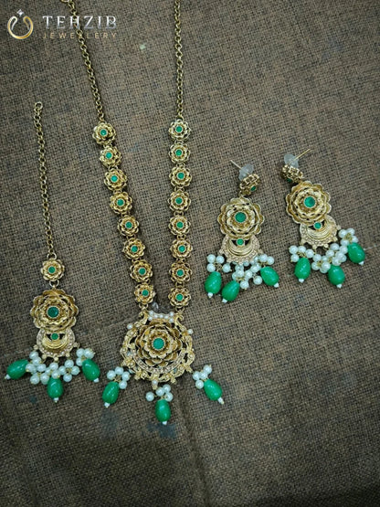 Rajwadi Mala Necklace Set