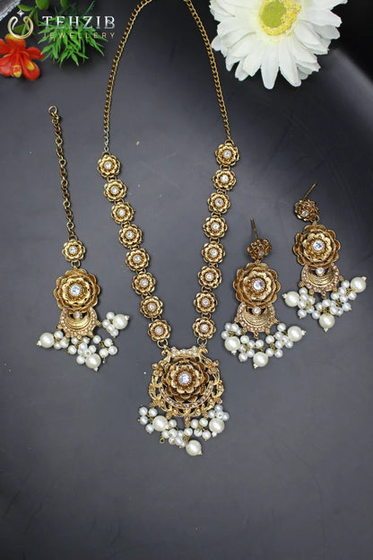 Rajwadi Mala Necklace Set