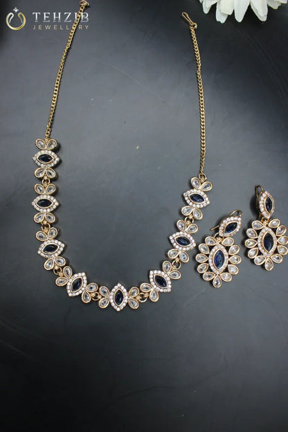 Elegant Design with Kundan and Zircon Necklace Set