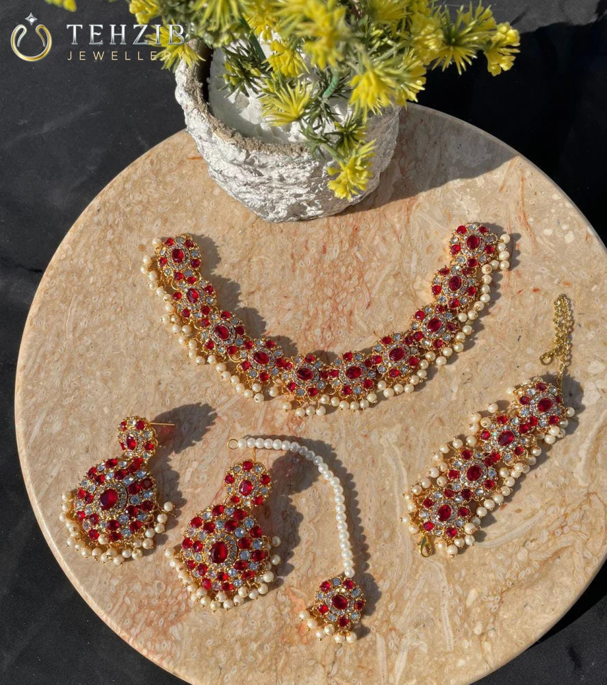 Traditional Zircon Choker Set